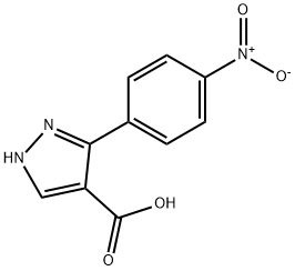 3-(4-NITROPHENYL)-PYRAZOLE-4-CARBOXYLIC ACID 化学構造式