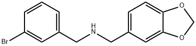 (1,3-ベンゾジオキソール-5-イルメチル)(3-ブロモベンジル)アミン HYDROBROMIDE 化学構造式