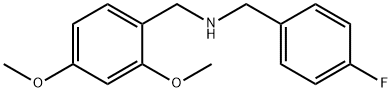 (2,4-DIMETHOXY-BENZYL)-(4-FLUORO-BENZYL)-AMINE Structure