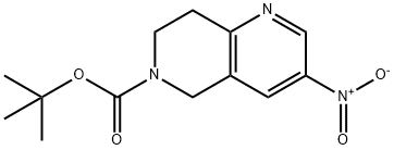 6-BOC-3-NITRO-7,8-DIHYDRO-5H-[1,6]NAPHTHYRIDINE 化学構造式