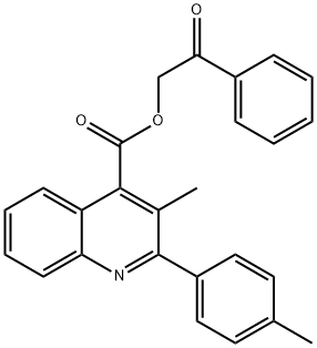 2-oxo-2-phenylethyl 3-methyl-2-(4-methylphenyl)-4-quinolinecarboxylate Structure
