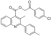 2-(4-chlorophenyl)-2-oxoethyl 3-methyl-2-(4-methylphenyl)-4-quinolinecarboxylate Struktur