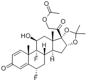 醋酸氟轻,356-12-7,结构式