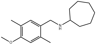 N-(4-メトキシ-2,5-ジメチルベンジル)シクロヘプタンアミン HYDROBROMIDE 化学構造式