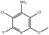 2-氟-3,5-二氯-6-甲氧基-4-氨基吡啶 结构式