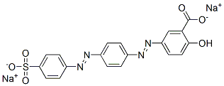 disodium 5-(4-(4-sulphophenylazo)phenylazo)salicylate  Struktur