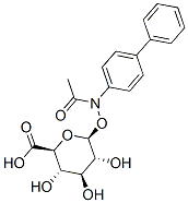 beta-D-Glucopyranuronic acid, 1-((acetyl(1,1'-biphenyl)-4-ylamino)oxy)-1-deoxy- 结构式