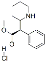 methyl (2R)-2-phenyl-2-[(2R)-2-piperidyl]acetate hydrochloride Struktur