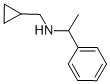 (シクロプロピルメチル)(1-フェニルエチル)アミン 化学構造式