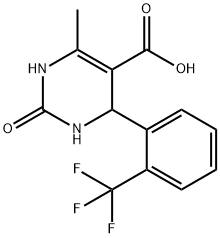 1,2,3,4-Tetrahydro-6-methyl-2-oxo-4-[2-(trifluoromethyl)phenyl]-5-pyrimidinecarb 结构式