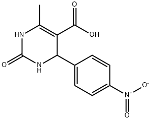 1,2,3,4-Tetrahydro-6-methyl-4-(4-nitrophenyl)-2-oxo-5-pyrimidinecarboxylic acid Structure