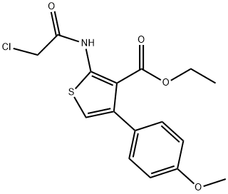 2-(2-CHLORO-ACETYLAMINO)-4-(4-METHOXY-PHENYL)-THIOPHENE-3-카르복실산에틸에스테르