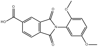 2-(2,5-Dimethoxyphenyl)-1,3-dioxoisoindoline-5-carboxylic acid Structure
