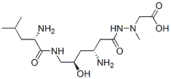 1-Methyl-2-[(3R,5R)-3-amino-5-hydroxy-6-(L-leucylamino)hexanoyl]hydrazinoacetic acid 结构式