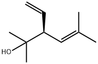 (S)-2,5-ジメチル-3-ビニル-4-ヘキセン-2-オール 化学構造式