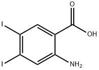 2-アミノ-4,5-ジヨード安息香酸 化学構造式
