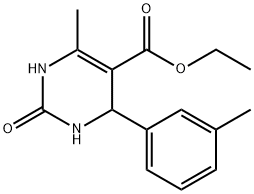 5-Pyrimidinecarboxylicacid,1,2,3,4-tetrahydro-6-methyl-4-(3-methylphenyl)-2-oxo-,ethylester(9CI) 结构式