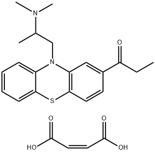 propiomazine hydrogen maleate, 3568-23-8, 结构式