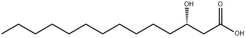 (S)-3-Hydroxy Myristic Acid 化学構造式