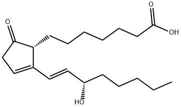 (13E,15S)-15-Hydroxy-9-oxoprosta-11,13-dien-1-oic acid Struktur