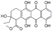 2-Ethyl-1,2,3,4,6,11-hexahydro-2,5,7,10,12-pentahydroxy-6,11-dioxo-1-naphthacenecarboxylic acid methyl ester Structure
