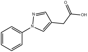 (1-PHENYL-1H-PYRAZOL-4-YL)ACETIC ACID 化学構造式