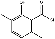 Benzoyl chloride, 2-hydroxy-3,6-dimethyl- (9CI),35716-43-9,结构式