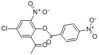 ETHANONE, 1-[5-CHLORO-3-NITRO-2-[(4-NITROBENZOYL)OXY]PHENYL]- 化学構造式