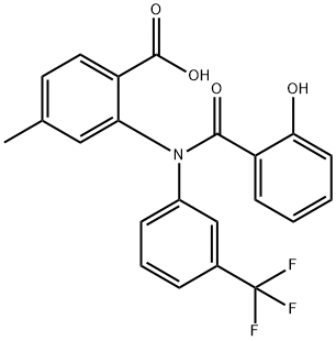 Benzoic  acid,  2-[(2-hydroxybenzoyl)[3-(trifluoromethyl)phenyl]amino]-4-methyl-,35719-23-4,结构式