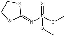 1,3-Dithiolan-2-ylideneamidothiophosphoric acid O,O-dimethyl ester, 3572-55-2, 结构式