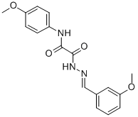 2-[2-(3-methoxybenzylidene)hydrazino]-N-(4-methoxyphenyl)-2-oxoacetamide 化学構造式