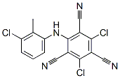 2,4-Dichloro-6-[(3-chloro-2-methylphenyl)amino]-1,3,5-benzenetricarbonitrile Struktur