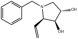 3,4-Pyrrolidinediol, 2-ethenyl-1-(phenylmethyl)-, (2R,3S,4S)- (9CI) 结构式