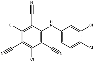 2,4-Dichloro-6-[(3,4-dichlorophenyl)amino]-1,3,5-benzenetricarbonitrile Structure