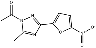 1-[5-Methyl-3-(5-nitro-2-furanyl)-1H-1,2,4-triazol-1-yl]ethanone 结构式