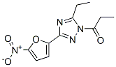 1-[5-Ethyl-3-(5-nitro-2-furanyl)-1H-1,2,4-triazol-1-yl]-1-propanone,35732-74-2,结构式