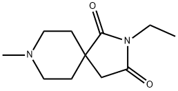 2-エチル-8-メチル-2,8-ジアザスピロ[4.5]デカン-1,3-ジオン 化学構造式