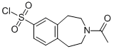 3-ACETYL-2,3,4,5-TETRAHYDRO-1H-BENZO[D]AZEPINE-7-SULFONYL CHLORIDE 化学構造式
