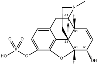 7,8-Didehydro-4,5α-epoxy-17-methylmorphinan-3,6α-diol 3-sulfate Struktur