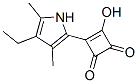 3-Cyclobutene-1,2-dione, 3-(4-ethyl-3,5-dimethyl-1H-pyrrol-2-yl)-4-hydroxy- (9CI) Structure