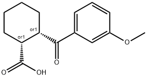 CIS-2-(3-メトキシベンゾイル)シクロヘキサン-1-カルボン酸 化学構造式