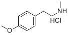 [2-(4-METHOXY-PHENYL)-ETHYL]-METHYL-AMINE HYDROCHLORIDE 化学構造式