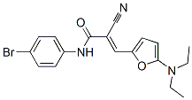 2-Propenamide,  N-(4-bromophenyl)-2-cyano-3-[5-(diethylamino)-2-furanyl]- Struktur