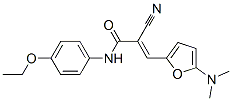 2-Propenamide,  2-cyano-3-[5-(dimethylamino)-2-furanyl]-N-(4-ethoxyphenyl)-,358316-13-9,结构式