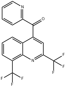 双[2,8-二(三氟甲基)喹啉-4-基-2-吡啶基]酮,35853-55-5,结构式