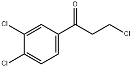 3-クロロ-1-(3,4-ジクロロフェニル)-1-プロパノン 化学構造式