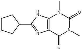 8-CYCLOPENTYL-1,3-DIMETHYLXANTHINE Struktur