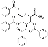 C-(2,3,4,6-TETRA-O-BENZOYL-BETA-D-GLUCOPYRANOSYL) THIOFORMAMIDE 化学構造式