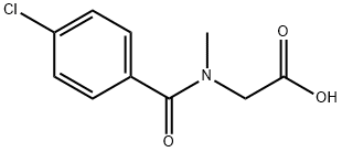 N-(4-氯苯甲酰基)-N-甲基甘氨酸 结构式