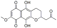 (+)-3,4,6,9-Tetrahydro-5,10-dihydroxy-8-methoxy-2-(2-oxopropyl)-2H-naphtho[2,3-b]pyran-6,9-dione Struktur